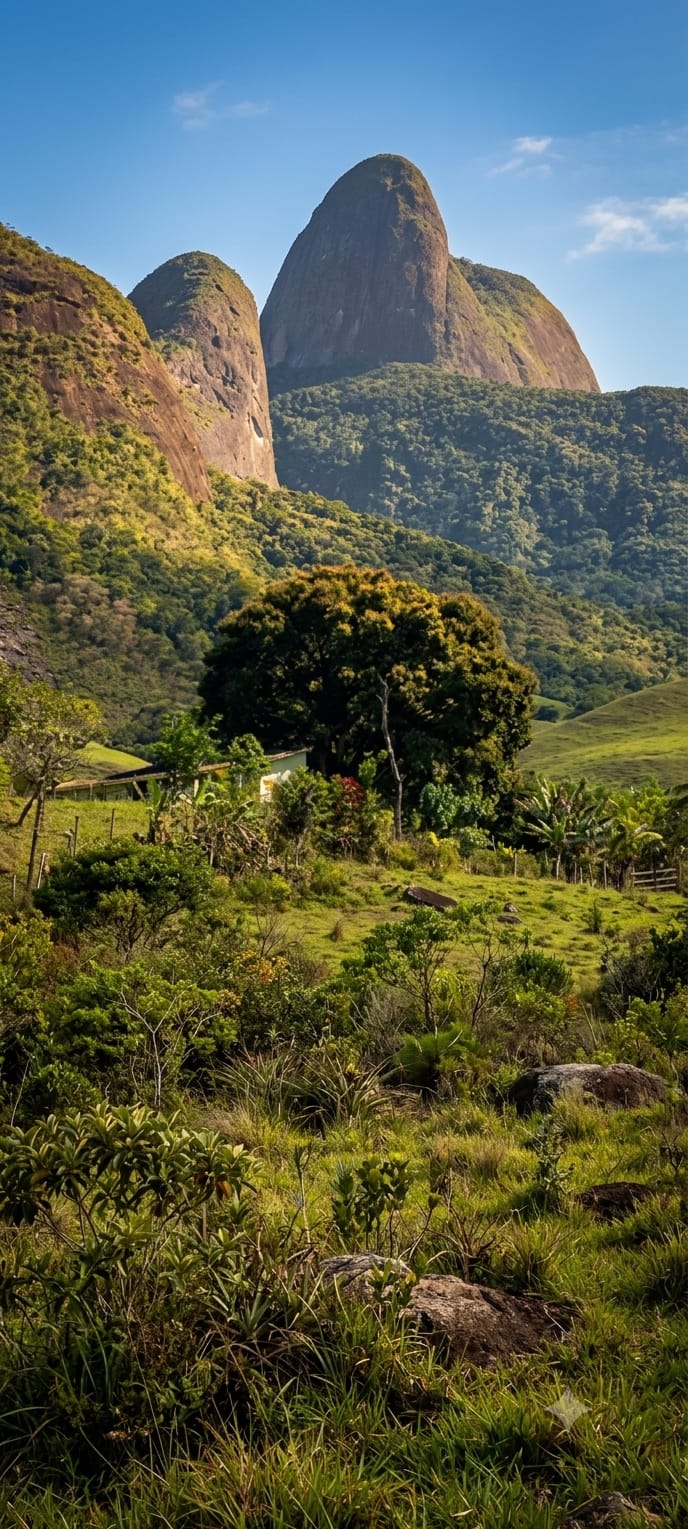 Montanhas da região em Glicério